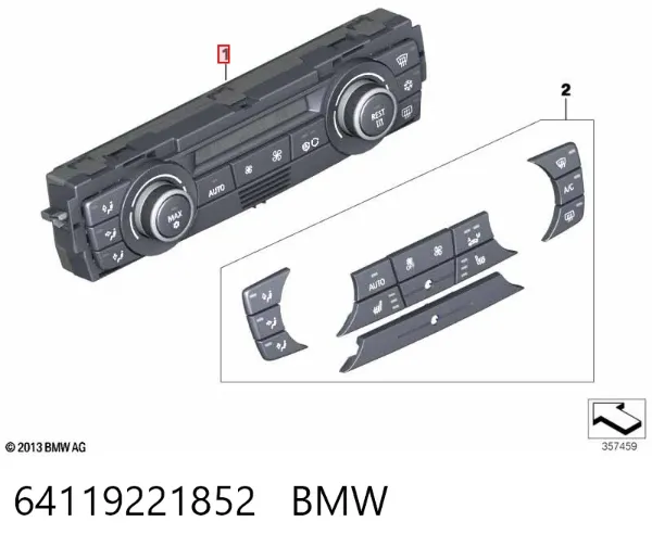 Блок управления кондиционером 64119221852 BMW