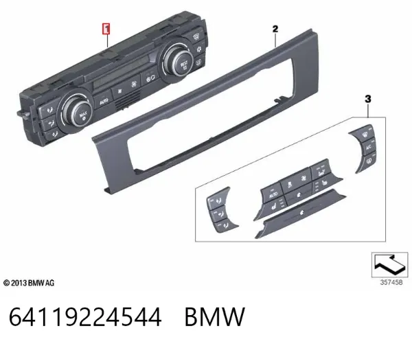 Блок управления кондиционером 64119224544 BMW