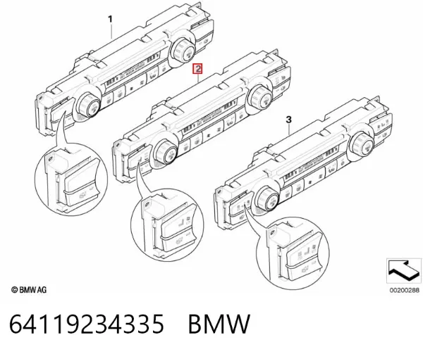 Блок управления кондиционером 64119234335 BMW