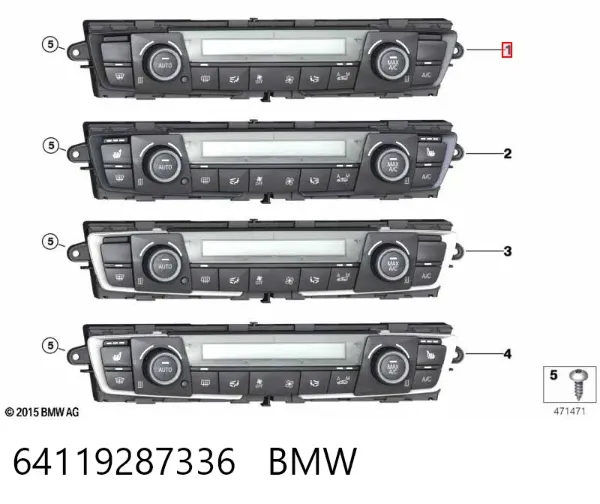 Блок управления кондиционером 64119287336 BMW