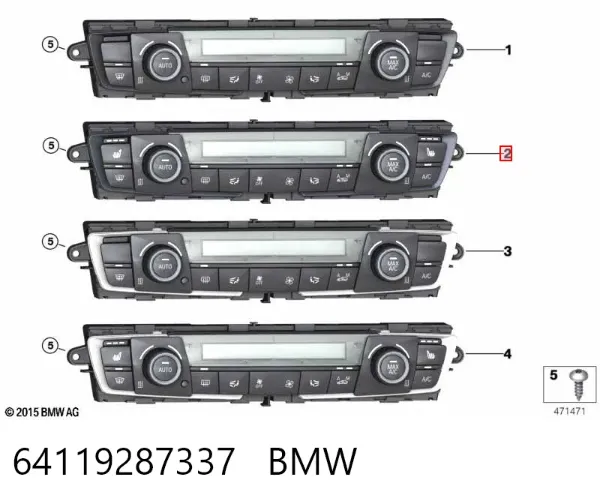 Блок управления кондиционером 64119287337 BMW