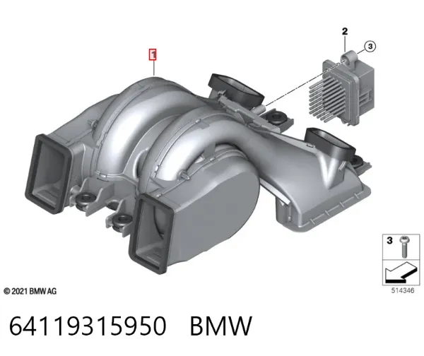Мотор вентилятора печки (отопителя салона) задний 64119315950 BMW