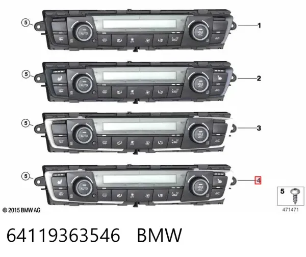 Блок управления кондиционером 64119363546 BMW