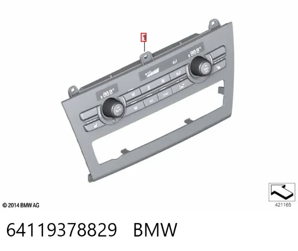 Блок управления кондиционером 64119378829 BMW