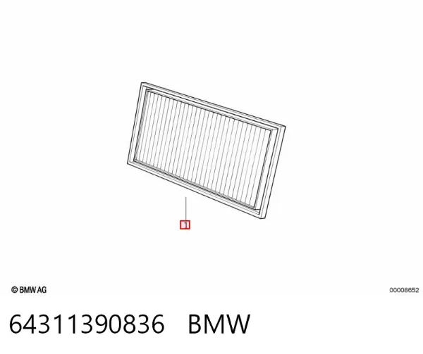 Фильтр салона 64311390836 BMW