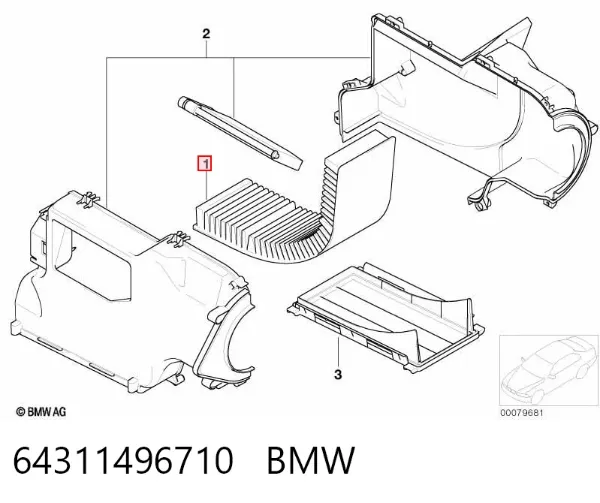 Фильтр салона 64311496710 BMW