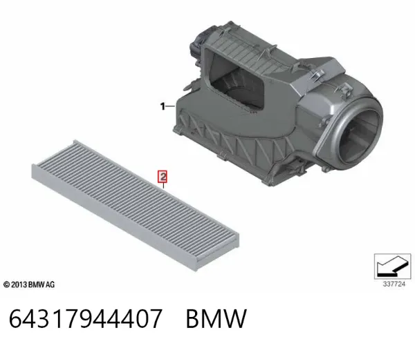Фильтр салона 64317944407 BMW