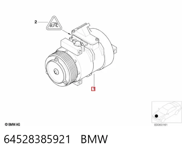 Компрессор кондиционера 64528385921 BMW