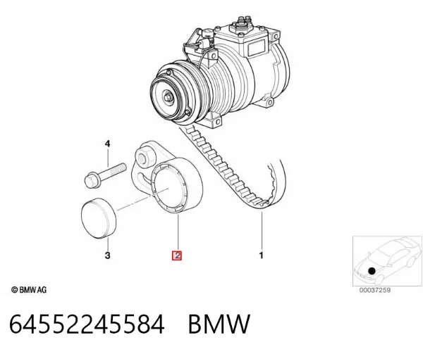 Натяжитель приводного ремня 64552245584 BMW