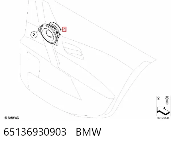 Динамик "торпедо" 65136930903 BMW