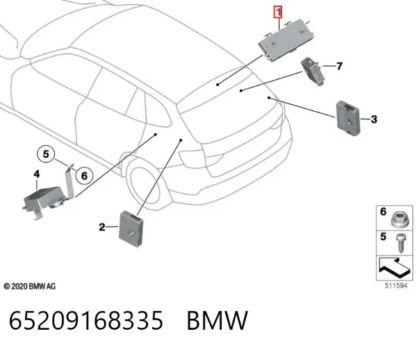 Усилитель сигнала антенны 65209168335 BMW