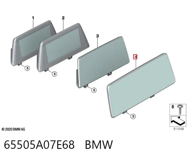 Дисплей многофункциональный 65505A07E68 BMW