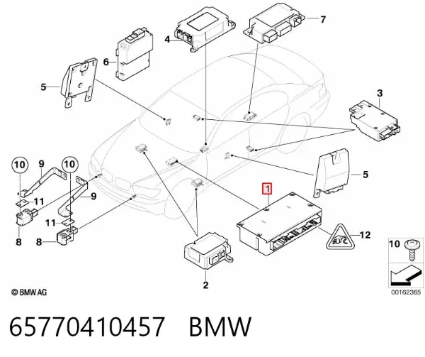 Модуль-процессор управления подушкой безопасности (ЭБУ AIRBAG) 65770410457 BMW