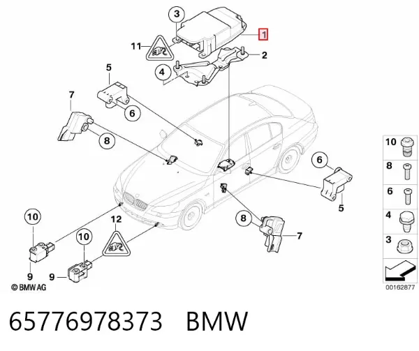 Модуль-процессор управления подушкой безопасности (ЭБУ AIRBAG) 65776978373 BMW