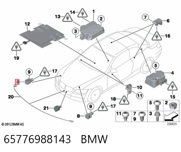 Датчик продольного ускорения 65776988143 BMW
