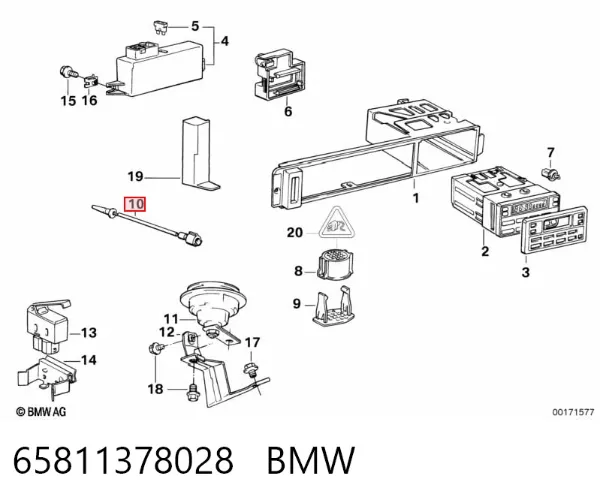Датчик температуры наружного воздуха 65811378028 BMW