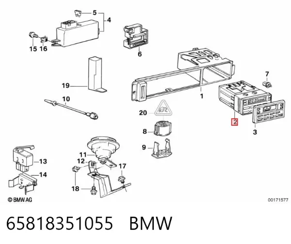 Модуль управления (ЭБУ) бортовой сетью 65818351055 BMW