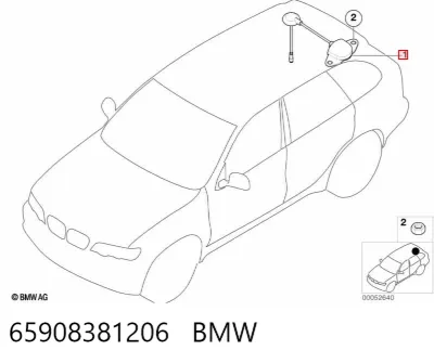 Антенна GPS BMW 65908381206