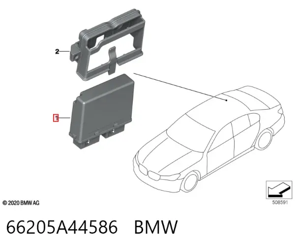 Модуль управления парктроником 66205A44586 BMW
