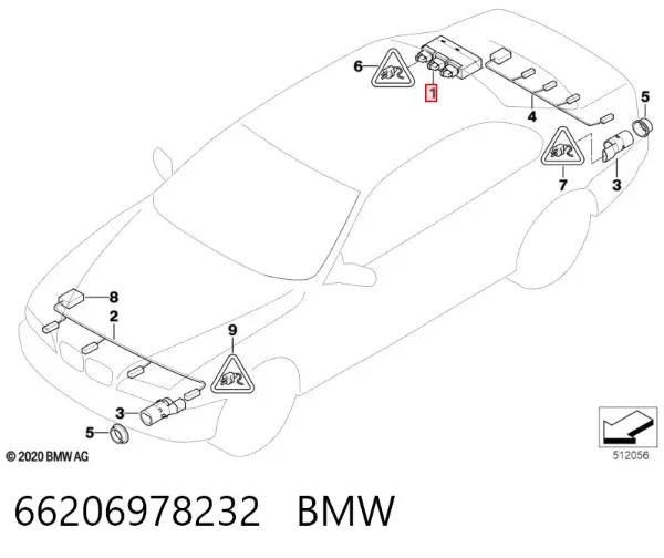 Модуль управления парктроником 66206978232 BMW