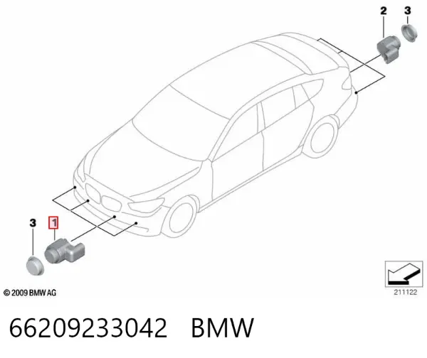 Парктроник 66209233042 BMW