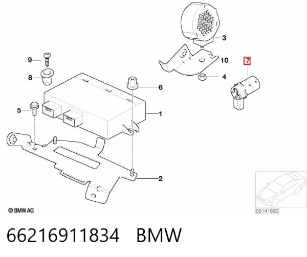 Парктроник 66216911834 BMW