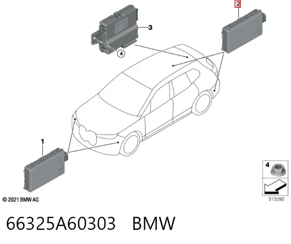 Датчик контроля мертвой зоны задний 66325A60303 BMW