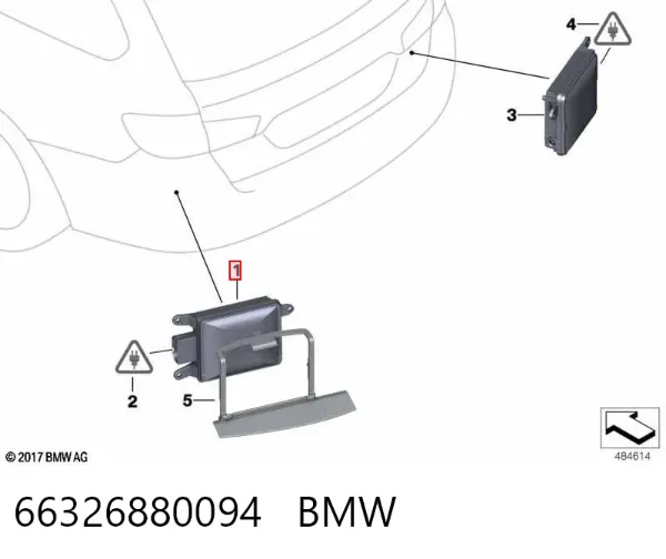 Датчик контроля мертвой зоны задний 66326880094 BMW