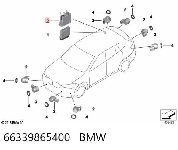 Модуль управления парктроником 66339865400 BMW