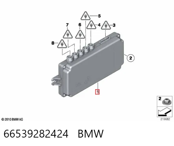 Модуль управления камерой 66539282424 BMW