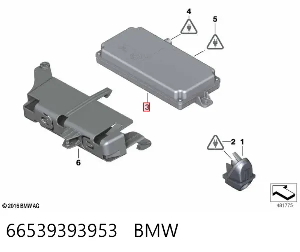 Модуль управления камерой 66539393953 BMW