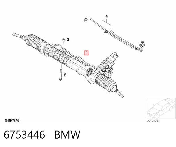Рулевая рейка 6753446 BMW