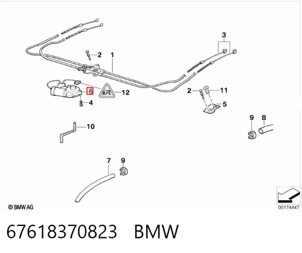 Мотор привода люка 67618370823 BMW