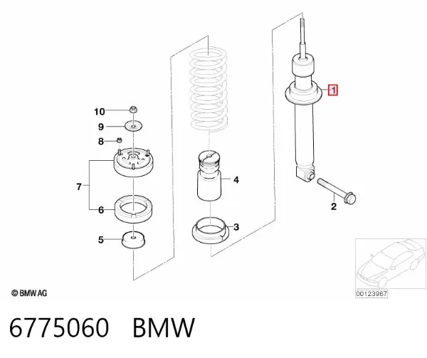Амортизатор задний 6775060 BMW