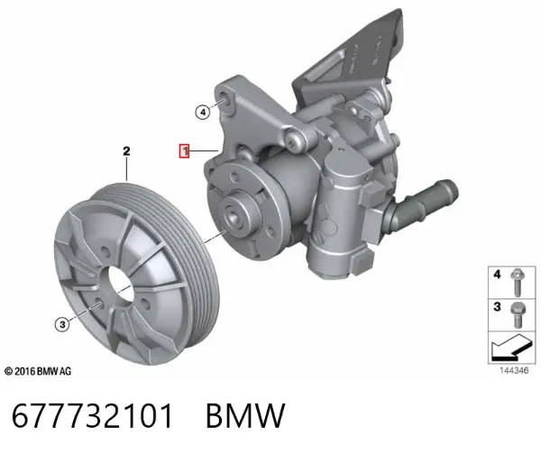 Насос ГУР 677732101 BMW