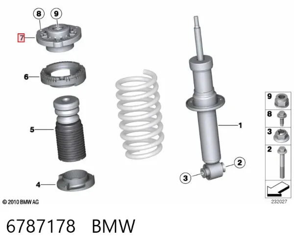 Опора амортизатора заднего 6787178 BMW