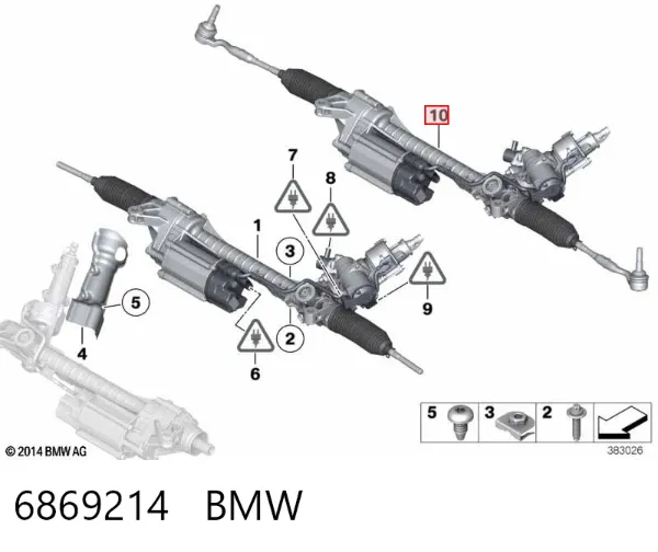Рулевая рейка 6869214 BMW