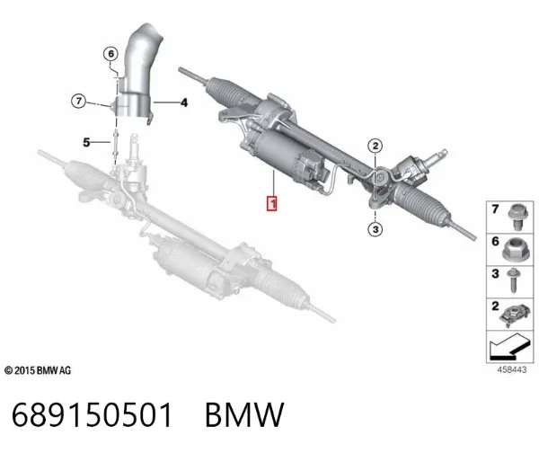 Рулевая рейка 689150501 BMW