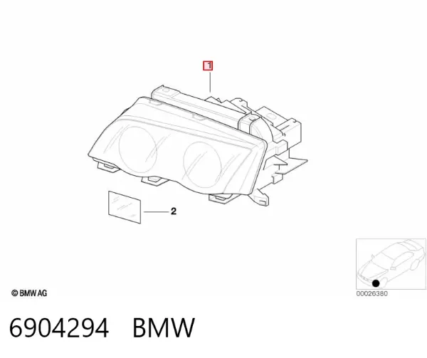 Правая фара 6904294 BMW