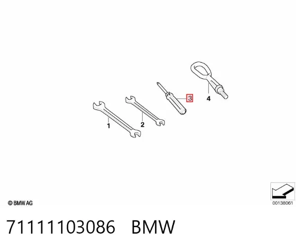 Отвертка 71111103086 BMW