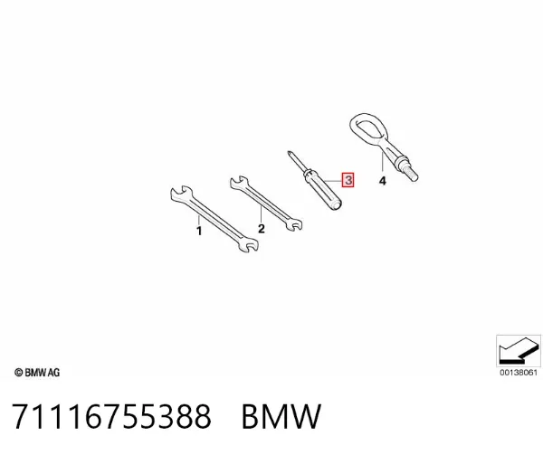 Отвертка 71116755388 BMW