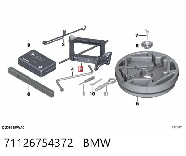 Домкрат 71126754372 BMW