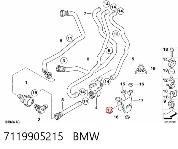 Болт ГБЦ 7119905215 BMW
