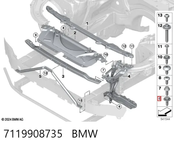 Болт нижнего рычага 7119908735 BMW