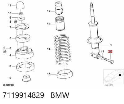 Болт крепления переднего рычага BMW 7119914829