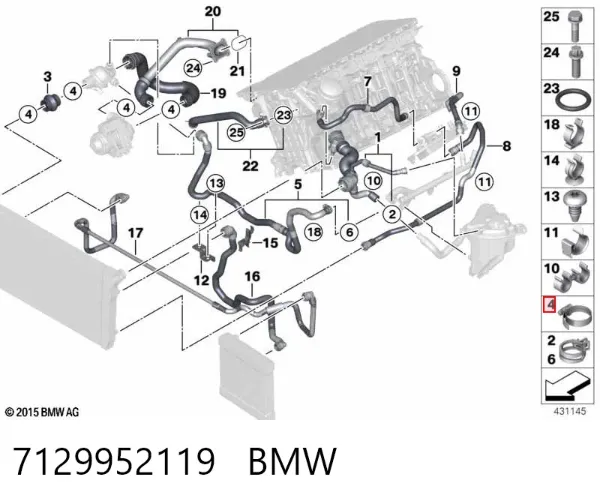 Хомут стяжной металлический, универсальный 7129952119 BMW