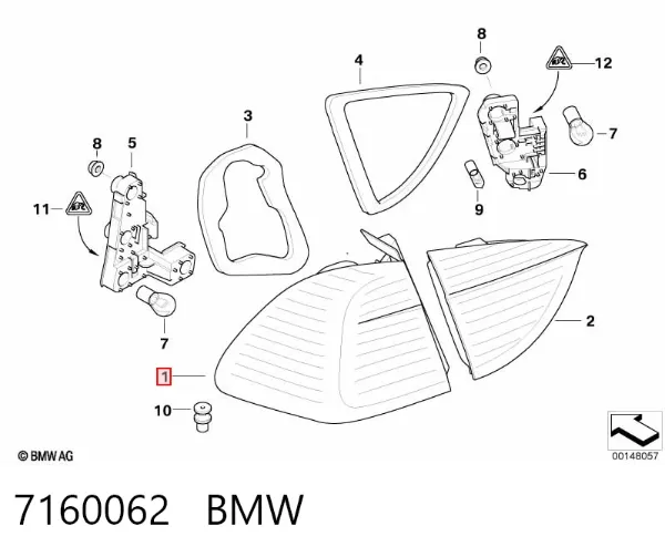 Фонарь задний правый внешний 7160062 BMW