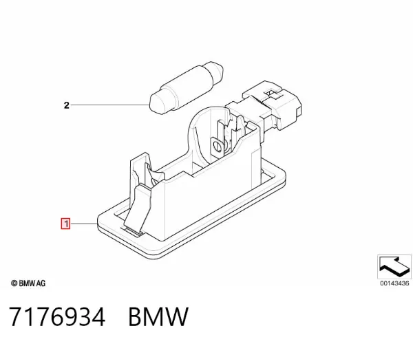 Фонарь подсветки номерного знака 7176934 BMW