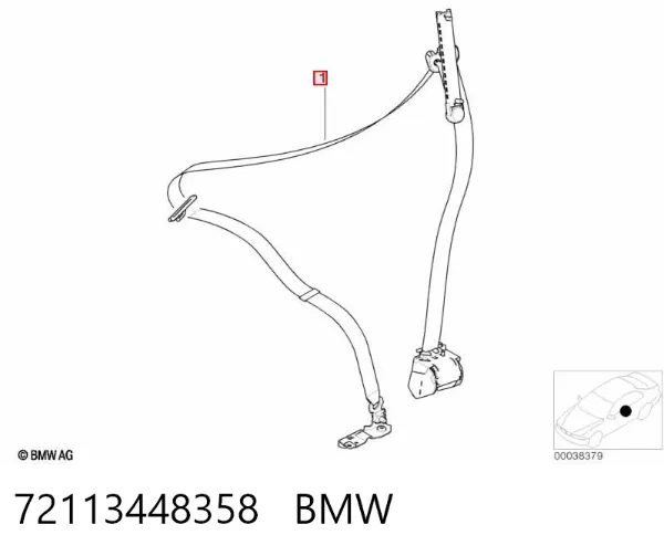 Ремень безопасности 72113448358 BMW