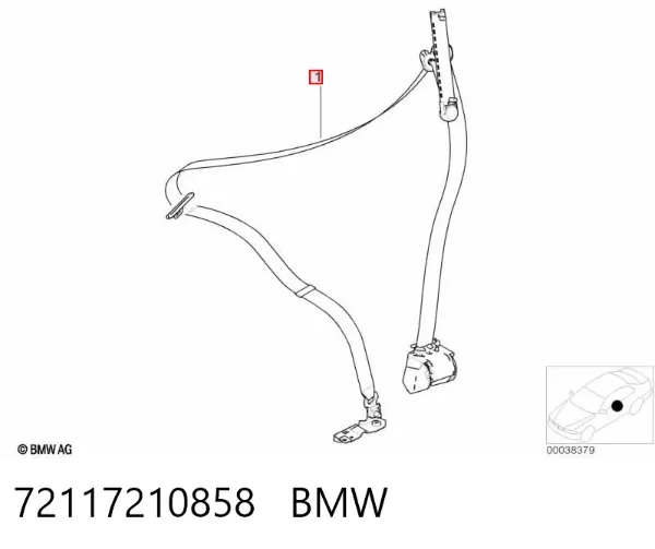 Ремень безопасности 72117210858 BMW